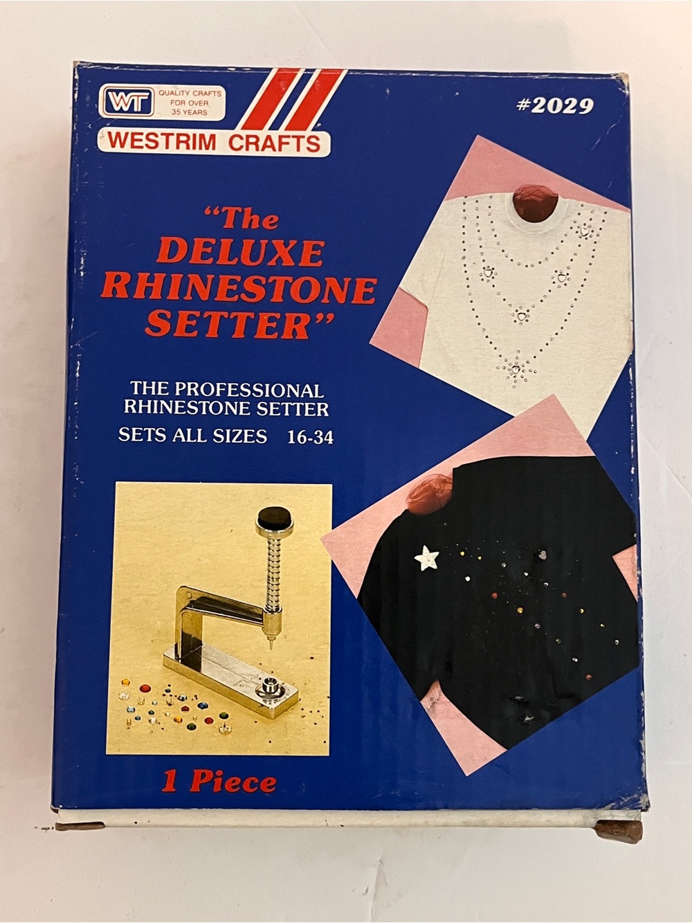 New Westrim Crafts Deluxe Rhinestone Setter - Blue Packaging